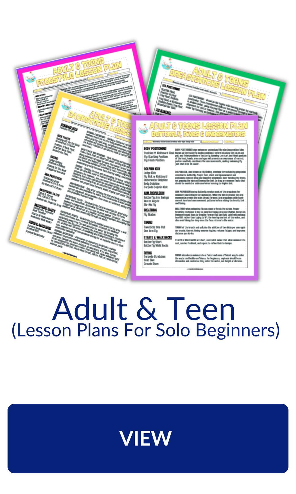 Adult Learn to swim RESOURCES Teach adults how to swim